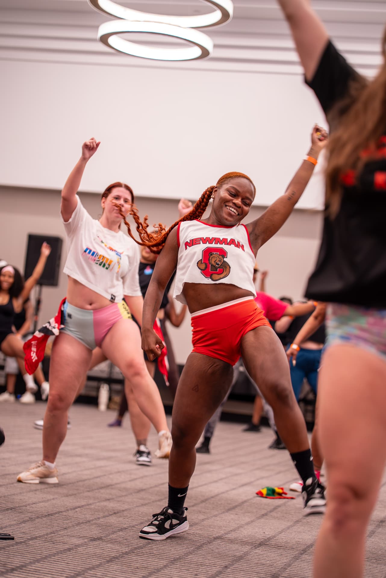 Women moving together in a Winin' School class